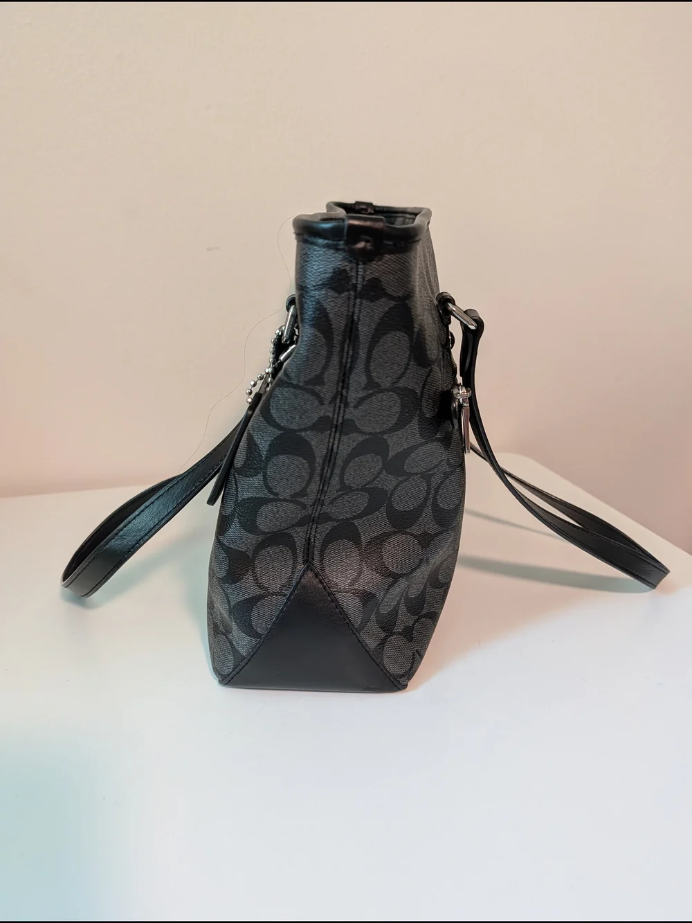 Coach Signature Tote Bag in Black/Gray